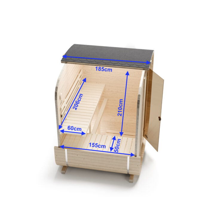 Sauna Quadro 185cm Model 1QL - obrazek 3
